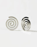 Meadowlark - Spiral Earrings Large Sterling Silver