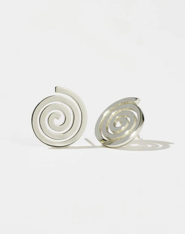 Meadowlark -  Spiral Earrings Medium SS