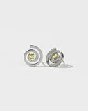 Meadowlark - Spiral Studs Set Sterling Silver Peridot