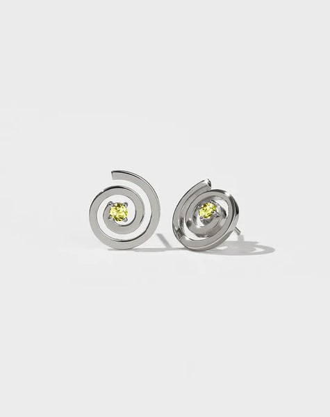 Meadowlark - Spiral Studs Set SS Peridot