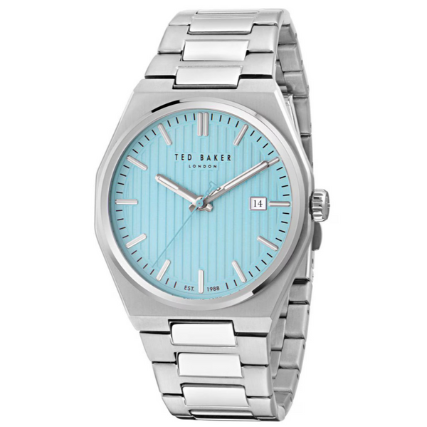 Ted Baker - Barteen Blue Dial Silver Link Watch