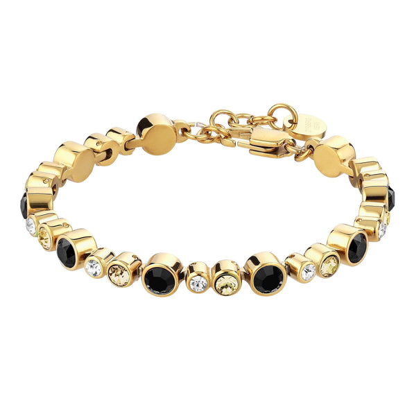 Dyrberg/Kern - Teresia Gold Tennis Bracelet Golden & Black