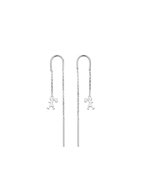 Karen Walker - Runaway Girl Thread Earrings Silver