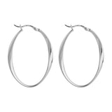 Najo - Cinta Large Hoop Earrings Silver