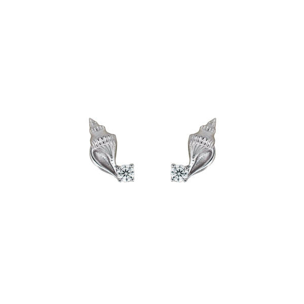 Boh Runga - Pearly Shell Studs Silver