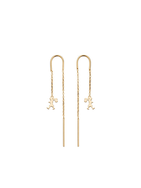 Karen Walker - Runaway Thread Earrings Gold