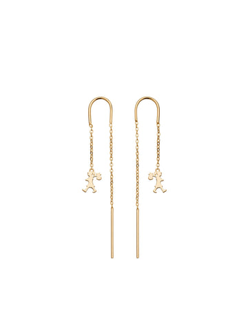 Karen Walker - Runaway Thread Earrings Gold