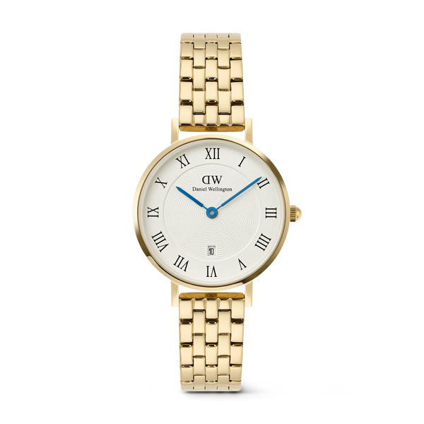 Daniel Wellington - Petite Roman Numerals Date 5-link Gold