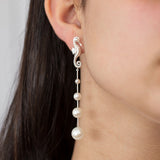 Nick Von K - Seahorse Pearl Drop Earrings