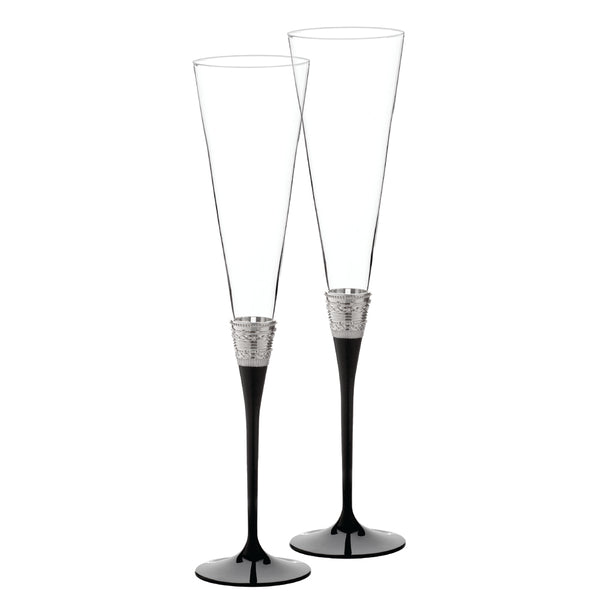 Vera Wang Wedgwood With Love Noir Toasting Flute Pair