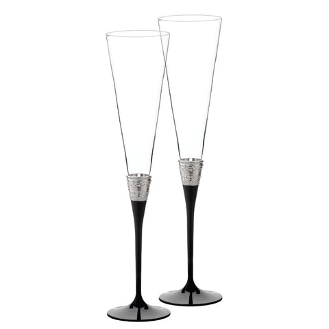 Vera Wang Wedgwood With Love Noir Toasting Flute Pair