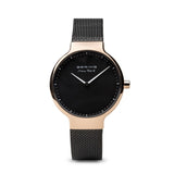 Bering Max René / Polished Rose Gold / Black Mesh (31mm) / 15531-262