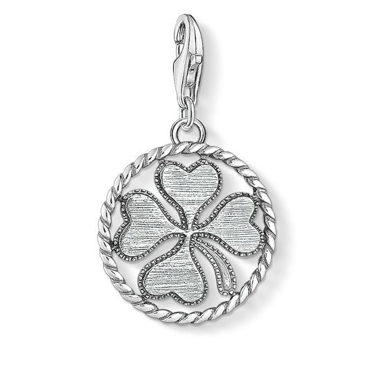 Thomas Sabo Charm Club Oxidised Clover Disc - CC1759