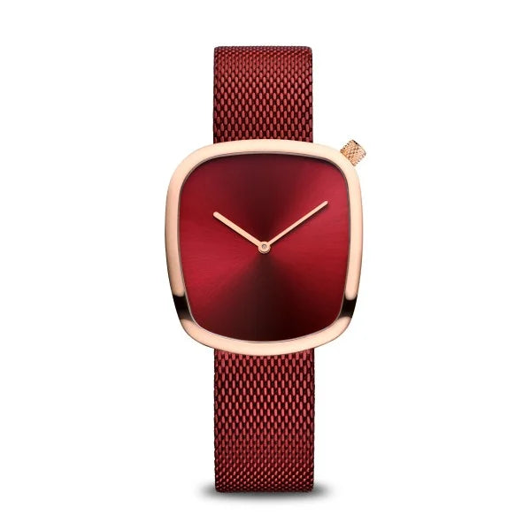 Bering - Pebble Polished Rose Gold Watch