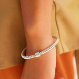Najo - Rope Bangle Silver 65mm