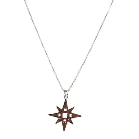 Lindi Kingi Single Star Necklace - Platinum Plate