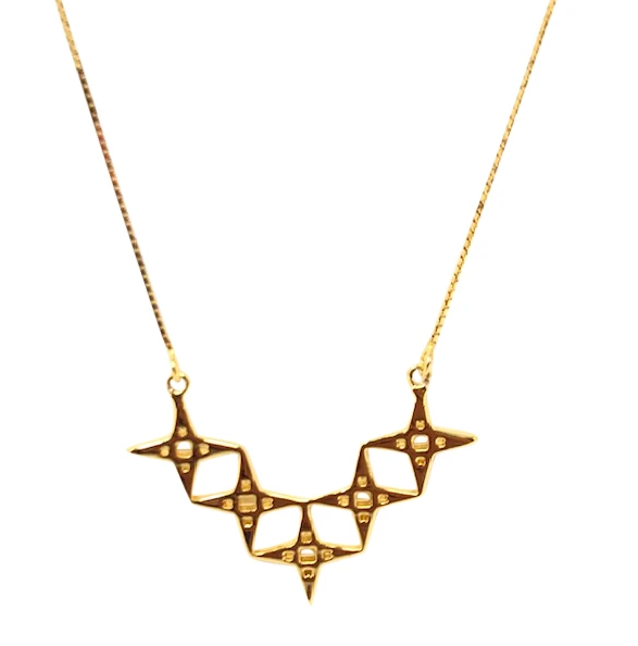 Lindi Kingi Alignment Necklace - Gold Plate