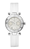 Guess Collection Watch - Leather Strap White And Silver - Mother Of Pearl