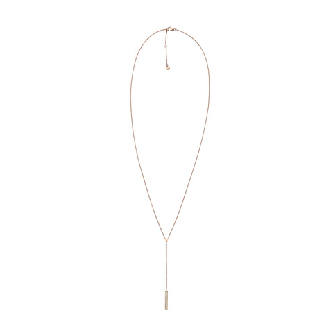 Skagen Agnethe Rose-Tone Mother-of-Pearl Lariat Necklace SKJ1038