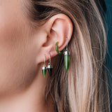 Nick Von K - Black Pounamu Tiny Point Earrings