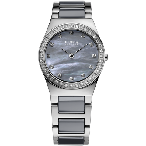 Bering Ladies Grey Ceramic & Steel Watch 32426-789