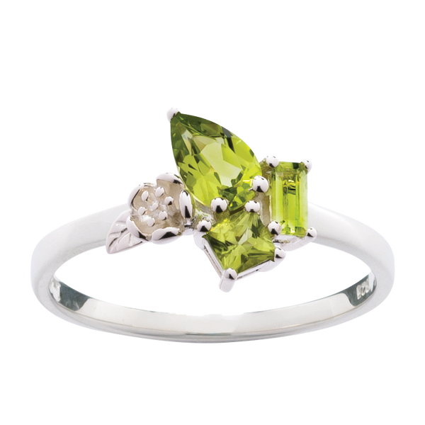 Karen Walker Rock Garden Mini Ring - Silver, Peridot