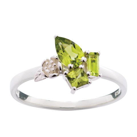 Karen Walker Rock Garden Mini Ring - Silver, Peridot