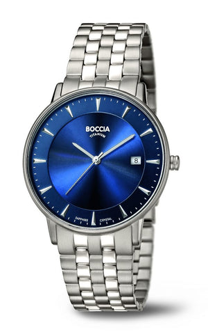 Boccia - Titanium Watch With Blue Face