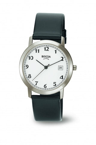 Boccia - Titanium Watch with Black Strap