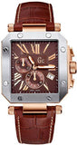 Guess Collection - Men's Watch Rose Gold And Silver - Square Face - Swiss Movement