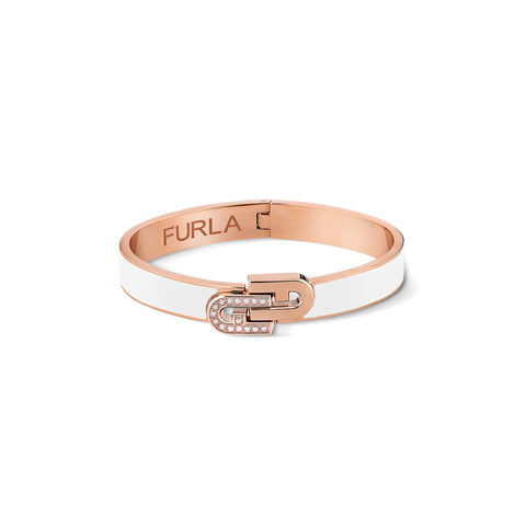 Furla Jewellery - White Enamel and Rose Gold