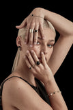 Stolen Girlfriends Club - Love Claw Bracelet Onyx Gold Plated