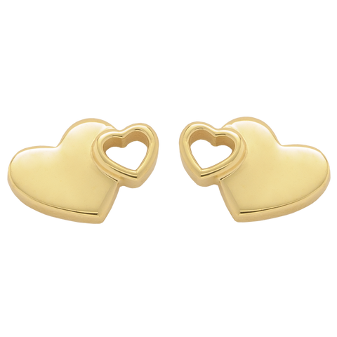 Karen Walker Exploding Heart Studs - 9ct Gold