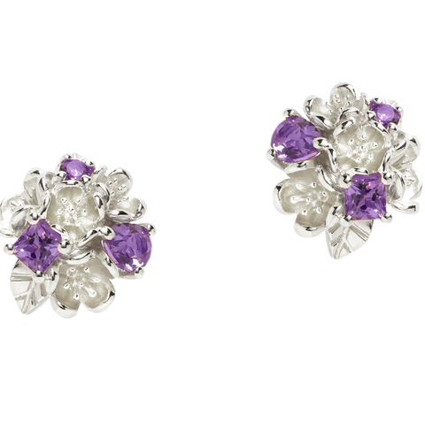 Karen Walker Rock Garden Earrings - Silver, Amethyst