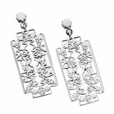 Karen Walker Filigree Razor Earrings - Silver