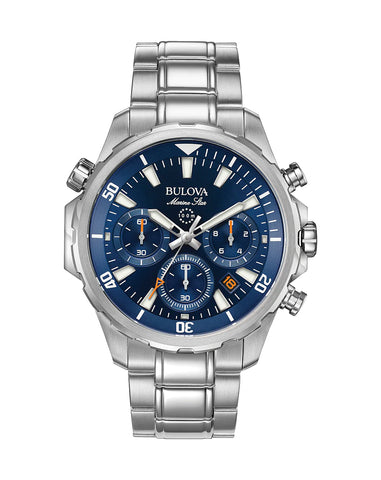 Bulova - Men's Chronograph Marine Star Silver/Blue