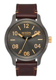 Nixon - Patrol Leather Watch Gunmetal/Gold