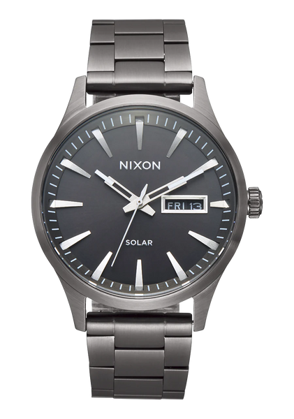 Nixon - Sentry Solar Stainless Steel Gunmetal