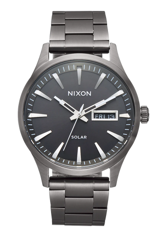 Nixon - Sentry Solar Stainless Steel Gunmetal