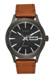 Nixon - Sentry Solar Leather Gunmetal