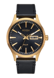 Nixon - Sentry Solar Leather All Gold/Black