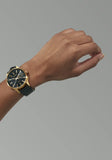 Nixon - Sentry Solar Leather All Gold/Black