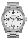 Nixon - Corporal Stainless Steel Watch White/Silver