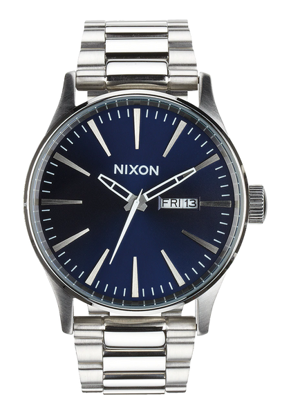 Nixon - Sentry Stainless Steel Watch - Blue Sunray