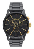 Nixon Sentry Chrono - Matte Black / Gold