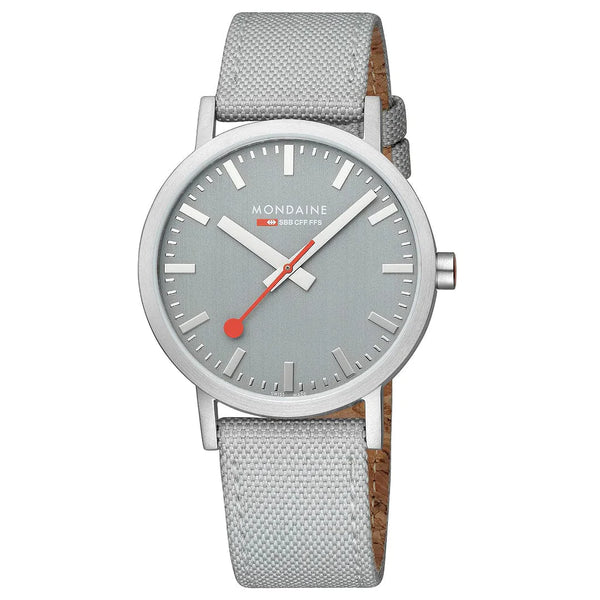 Mondaine - Classic 40mm Gray Watch