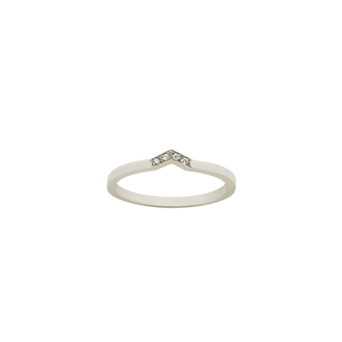 Meadowlark - Arrow Band - White Diamond - White Gold