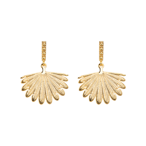 Boh Runga - Gold Plated Rocksteady Fan Tail Midi Earrings