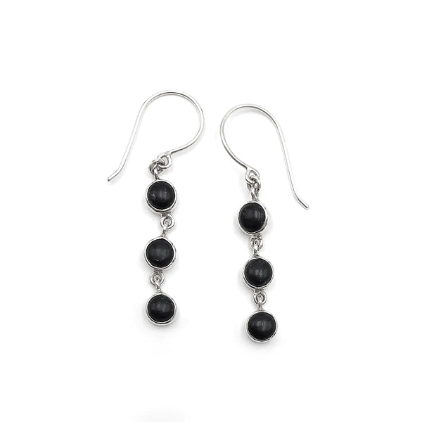 Nick Von K - Black Pounamu 3 Muses Earrings