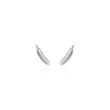 Boh Runga Miromiro Feather Studs - Sterling Silver